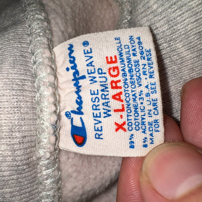 VTG 80s Champion Reverse Weave Crewneck Sweatshirt Gray USA XL Lion Sun Motif