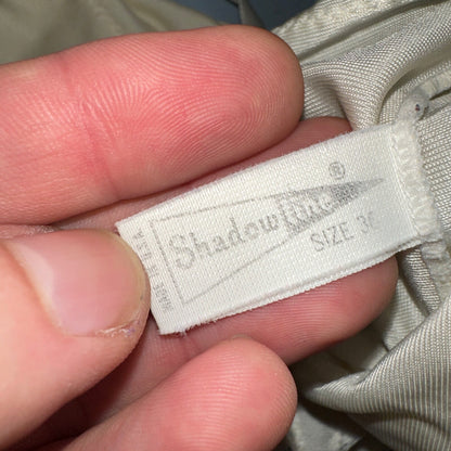 Vintage 1970s Shadow Lingerie Slip Dress Sleepwear Full Sweep Nightgown Lace 70s