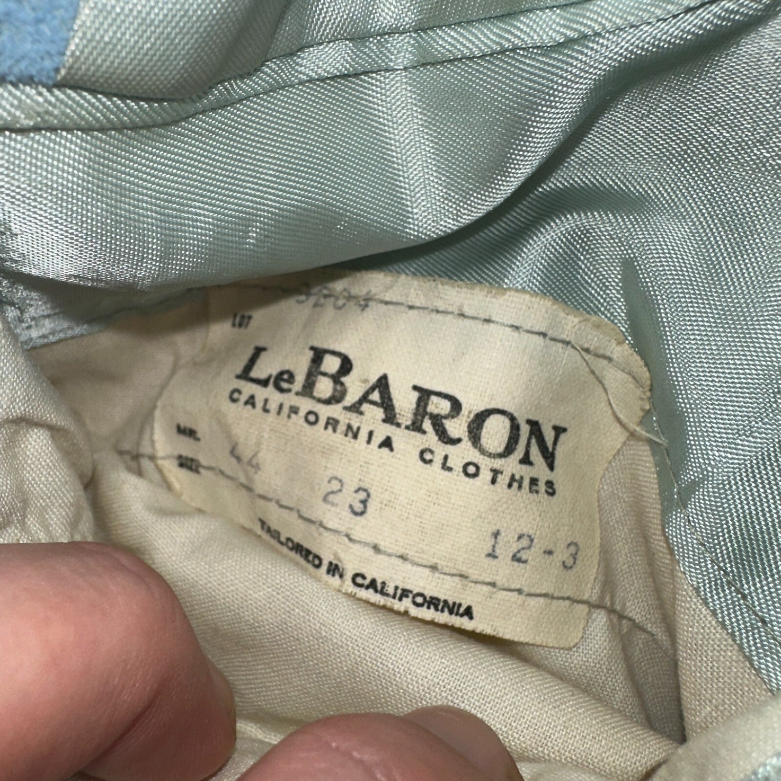 VTG Mens Suit 42 Jacket Sport Coat Rockabilly 60s 70s Suede Blue Disco Lebaron