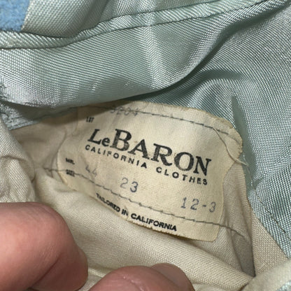 VTG Mens Suit 42 Jacket Sport Coat Rockabilly 60s 70s Suede Blue Disco Lebaron