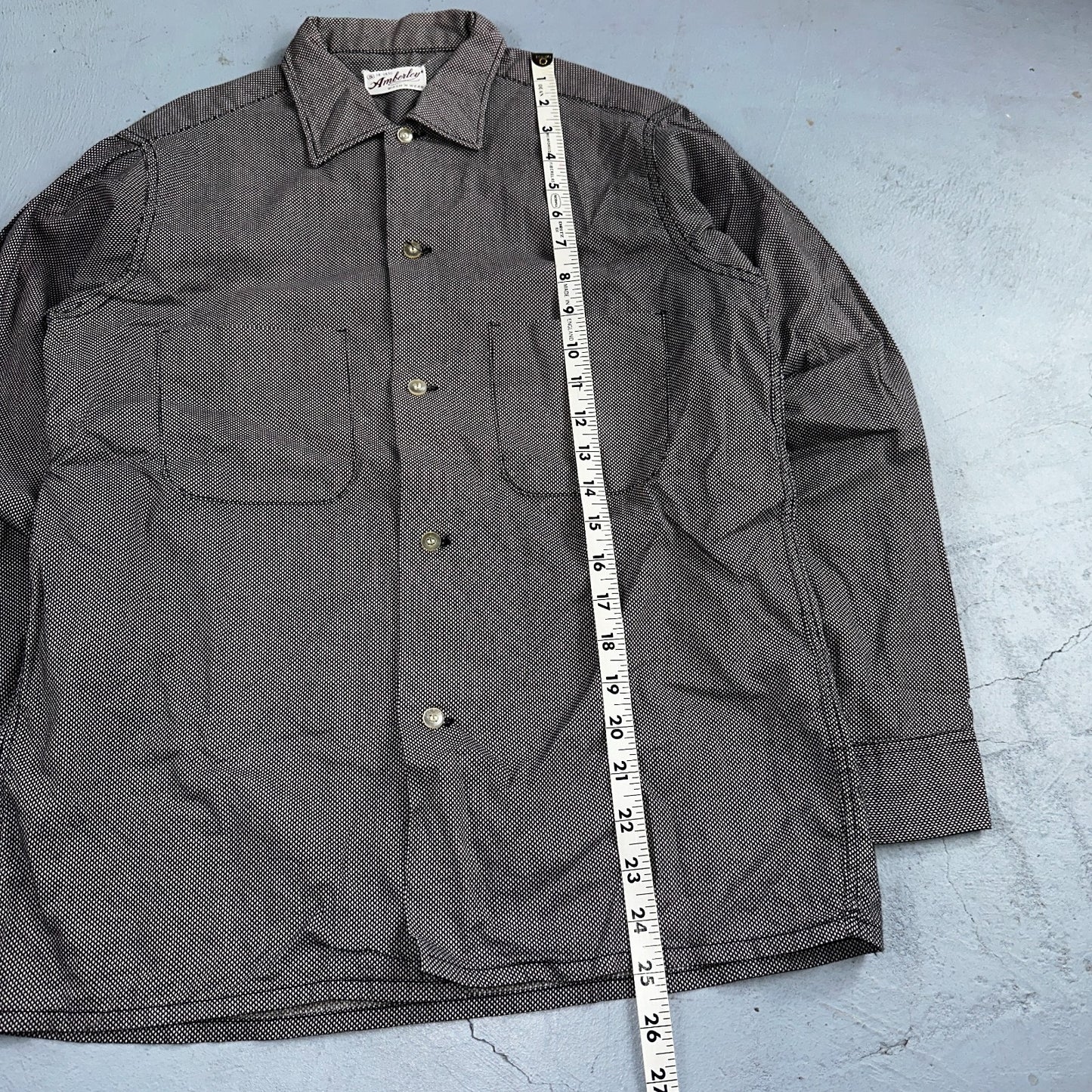 Vintage 40s Amberley Shirt Classic Rockabilly Artist Long Sleeve Modernist 14 S