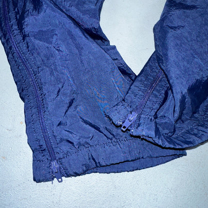 Nike VTG 90s Windbreaker Track Pants Ankle Zip Unlined Navy 1990s Essential