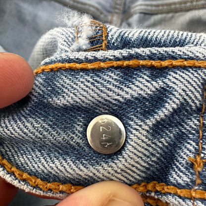 VTG 90s Levis 501 Button Fly 34x36 USA Tag Jeans Straight Wash Blue XX Act 30x32