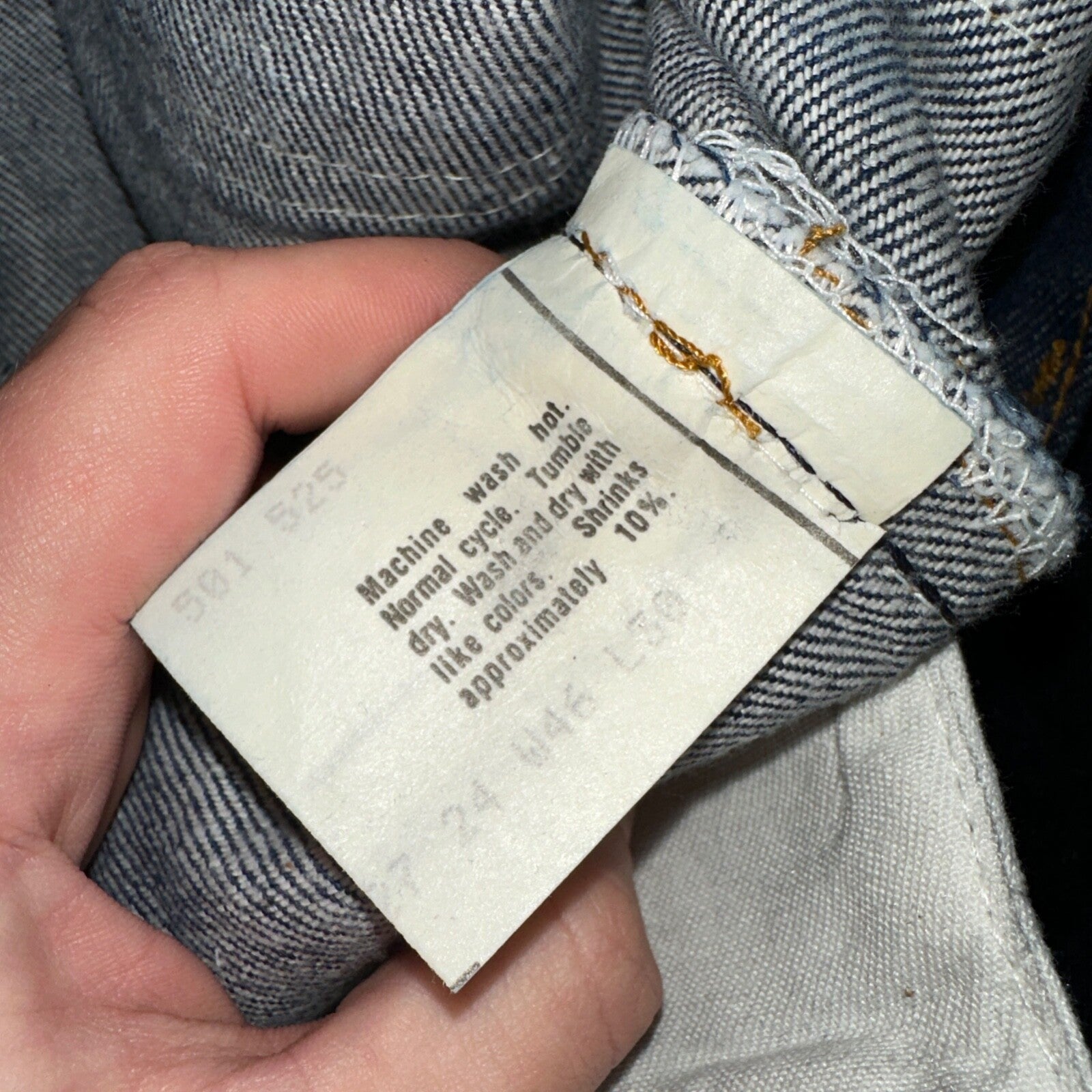 Levis 501 Vintage 80s USA XX Straight Leg Jeans Blue Dark Wash 46x30 Act 40x27