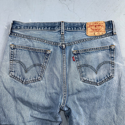 Levis 501 Vintage 90s XX Straight Leg Jeans Y2K Light Wash 36x34 Act 33x29