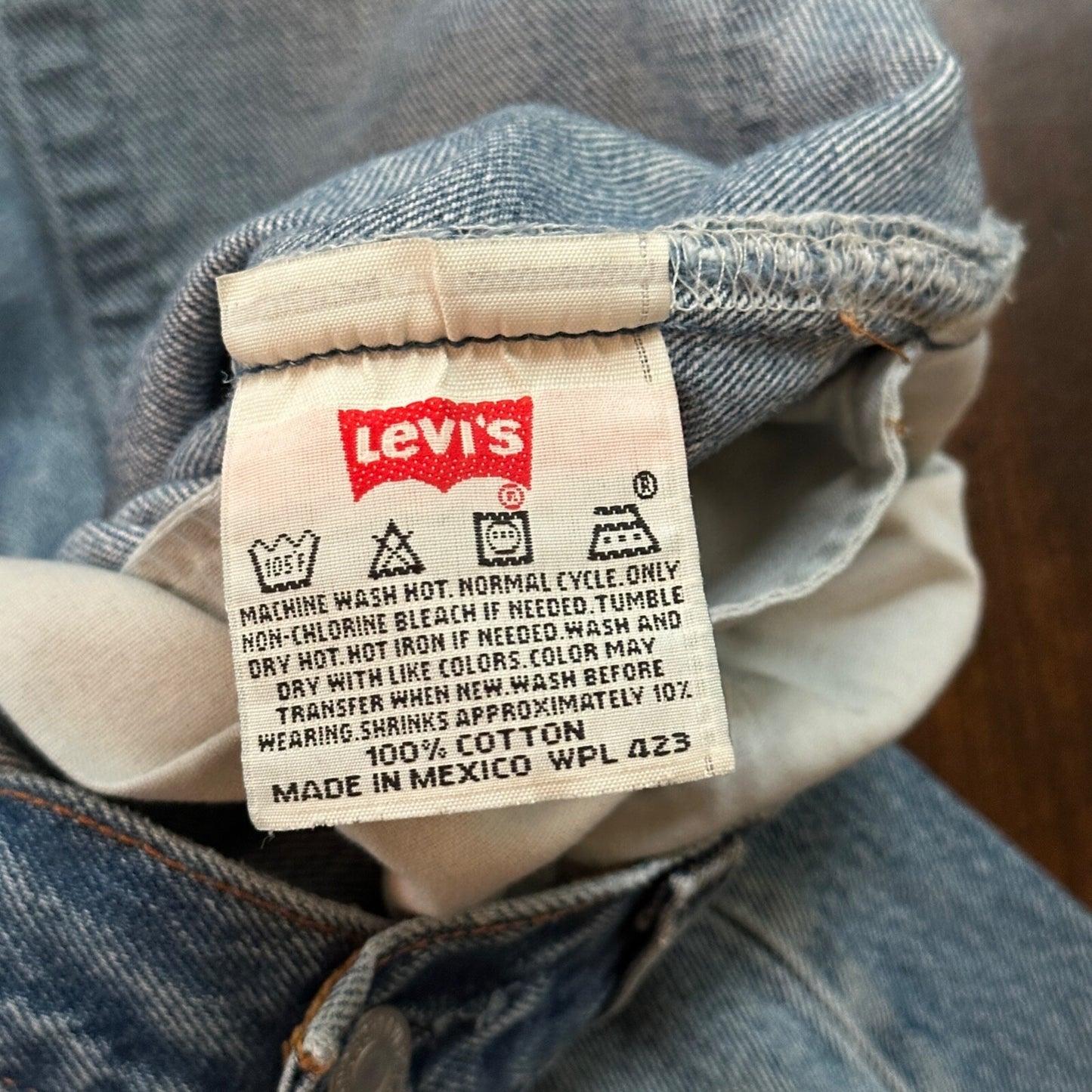 VTG 90s Levis 501 Button Fly 34x38 Tag Jeans Straight Wash Y2K Blue XX Act 30x33
