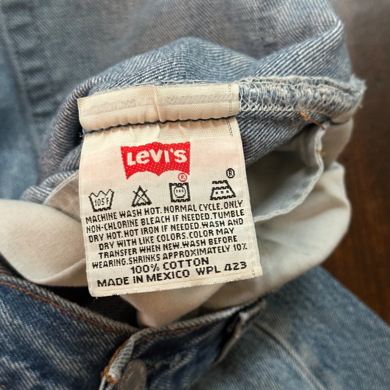 VTG 90s Levis 501 Button Fly 34x38 Tag Jeans Straight Wash Y2K Blue XX Act 30x33