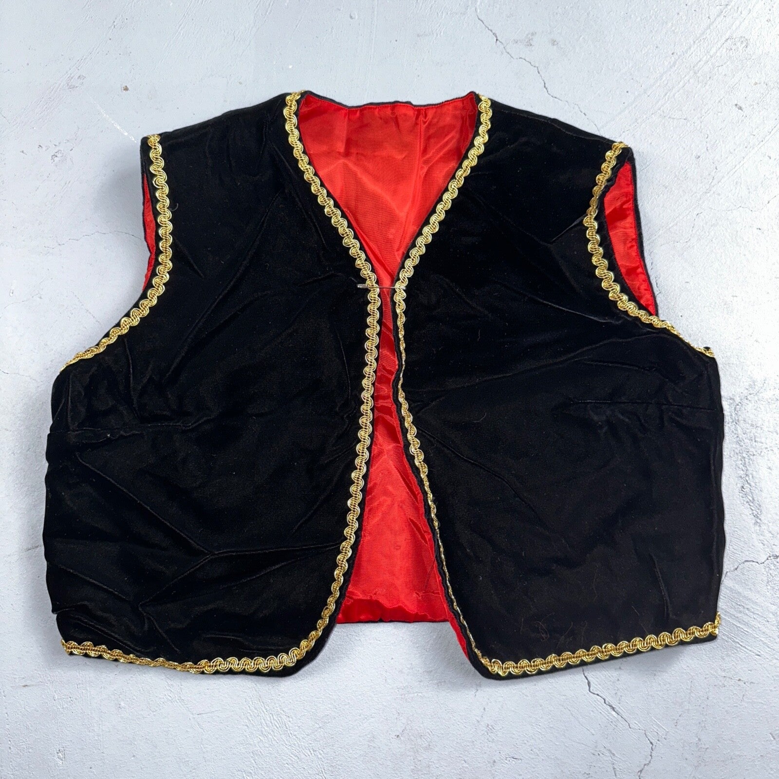 VTG 60s Caveman Vest Womens Grandma Core Hand Drawn Rockabilly Oregon Costume