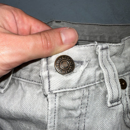 Levis 501 Vintage 90s USA XX Straight Leg Jeans Gray Light Wash 31x34 Act 29x32