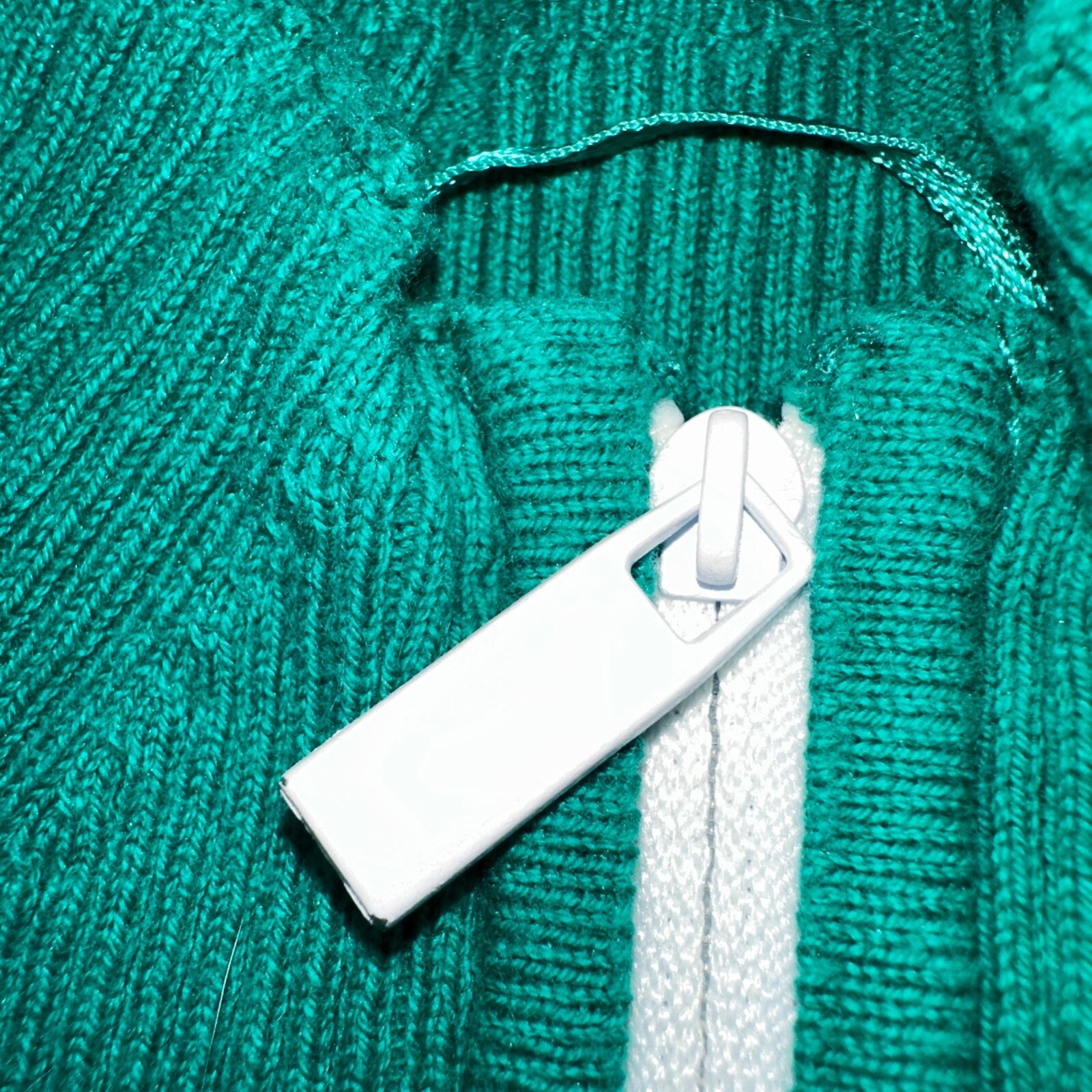 Prologue Womens XS Sweater Green Cozy Knit Pullover Mid Sleeve High Bleach