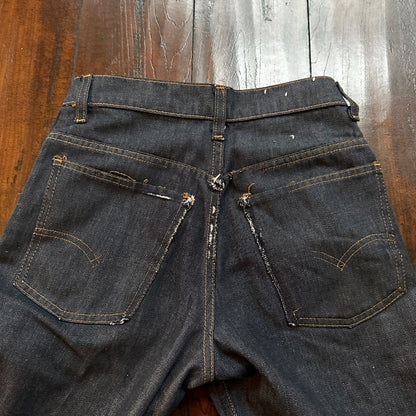 VTG 1970s Levis Red Tab 517 Talon Zipper Black 26x31 Boot Cut 70s 501 Rare