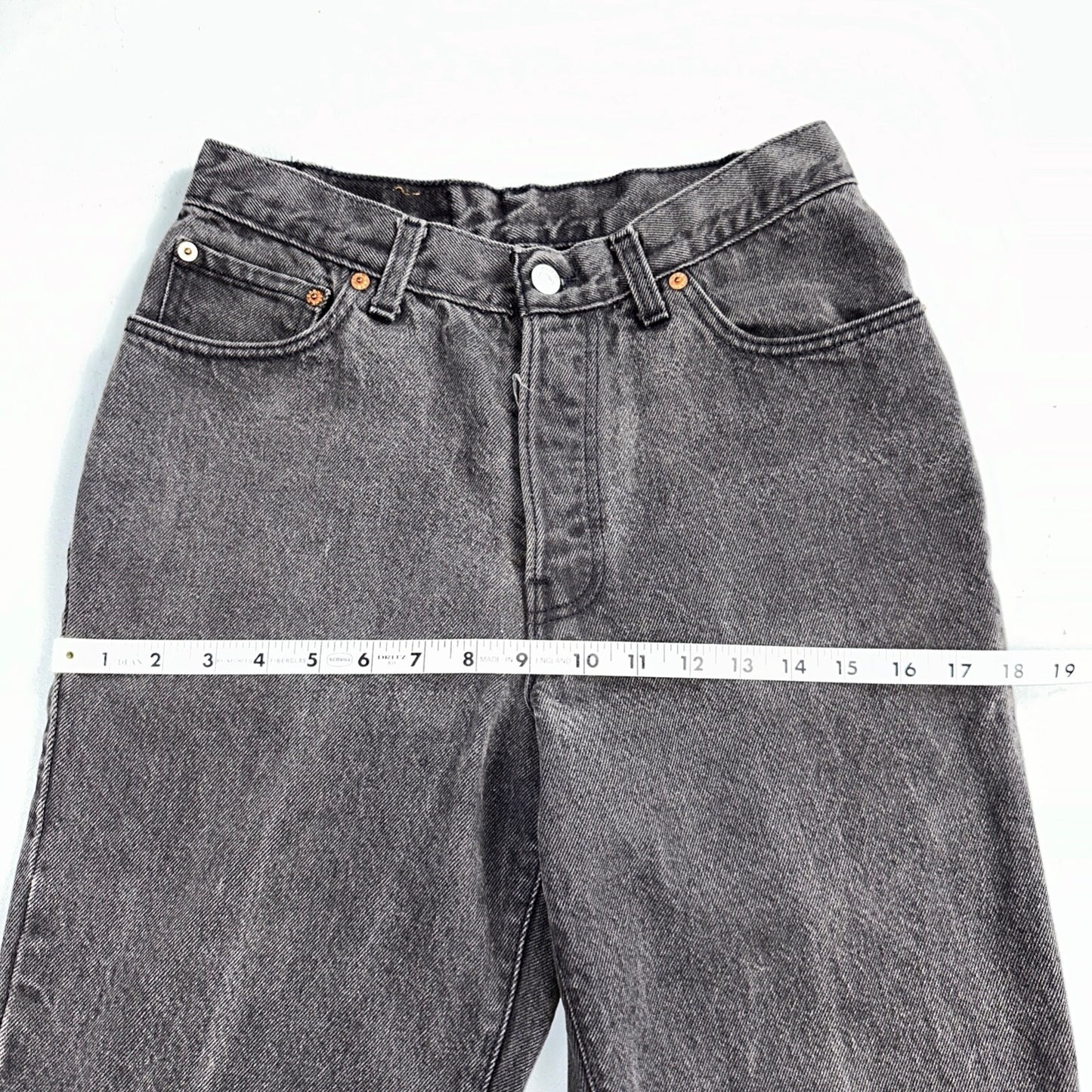 Levis 501 Vintage 90s USA XX Straight Leg Jeans Black Wash 11 Act Altered 27x26