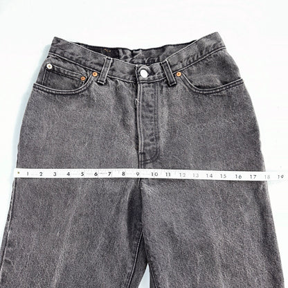 Levis 501 Vintage 90s USA XX Straight Leg Jeans Black Wash 11 Act Altered 27x26