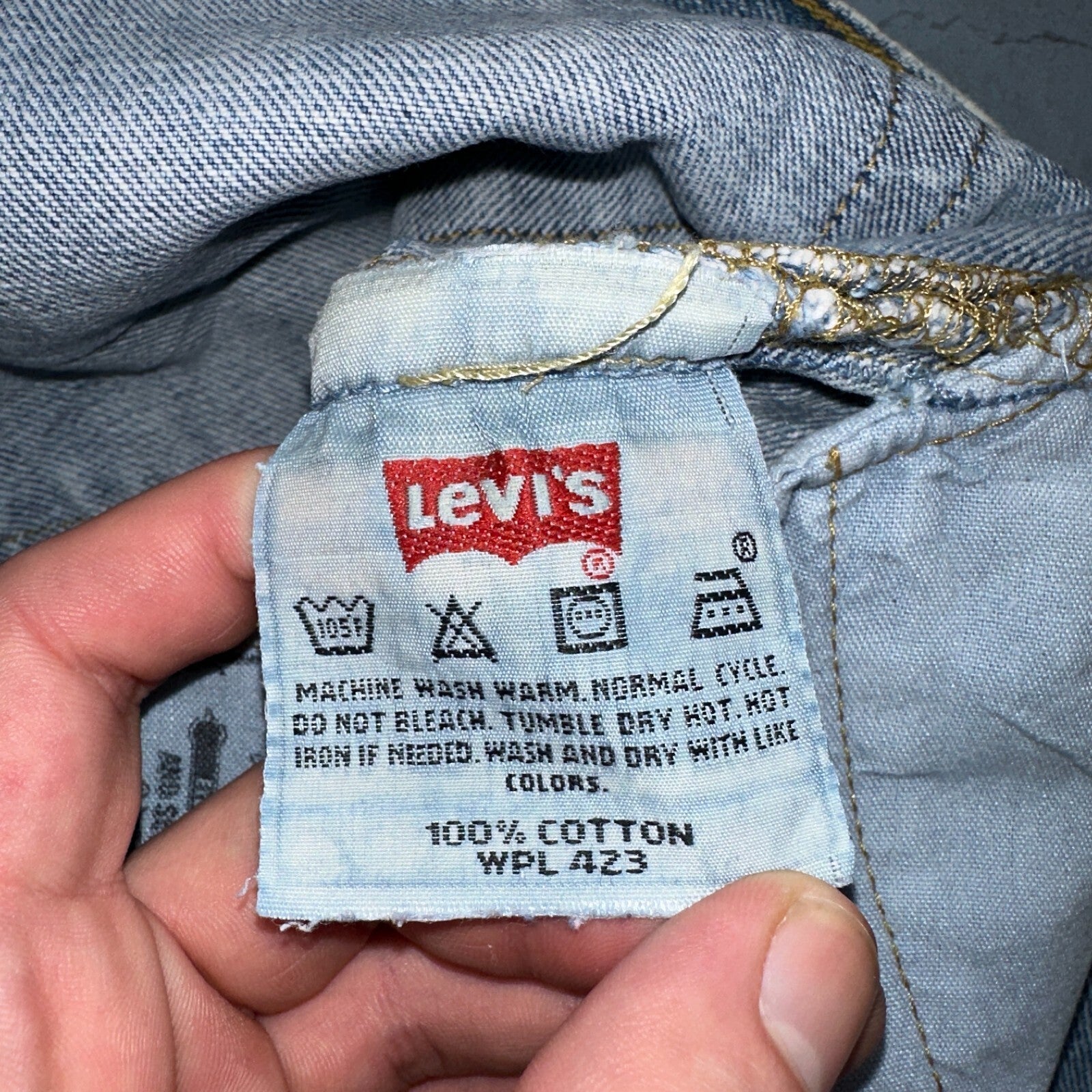 Levis 501 Vintage Y2K XX Straight Leg Jeans 90s Blue Light Wash 36x30 Act 35x29