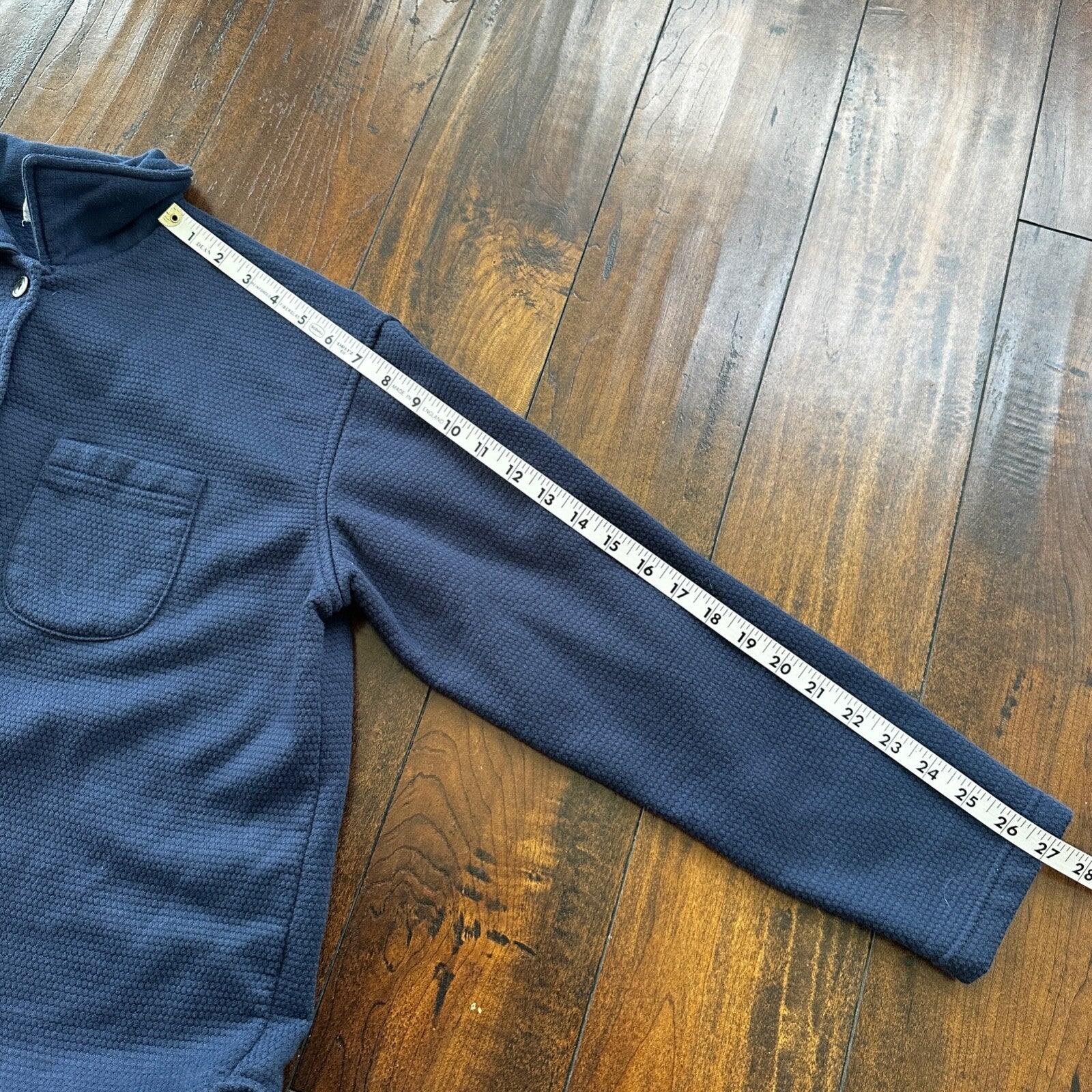 VTG 90s Pacer Womens Cotton Long Sleeve Button Up Navy Blue Shirt Size S