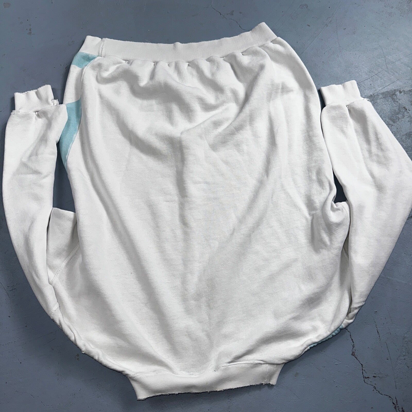 Nike VTG 80s Sweatshirt Crewneck Spell Out Huge Big USA Logo 1980s White Jumper