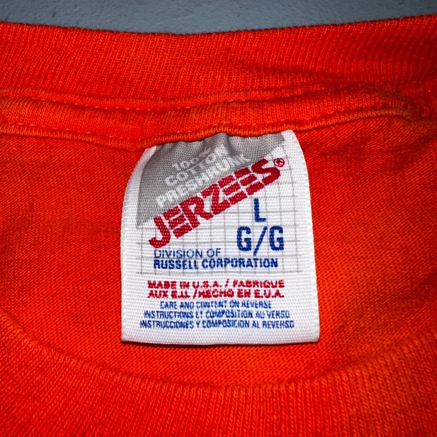 Oregon State OSU Jerzees 90s VTG T Shirt Orange College University Team Beavers
