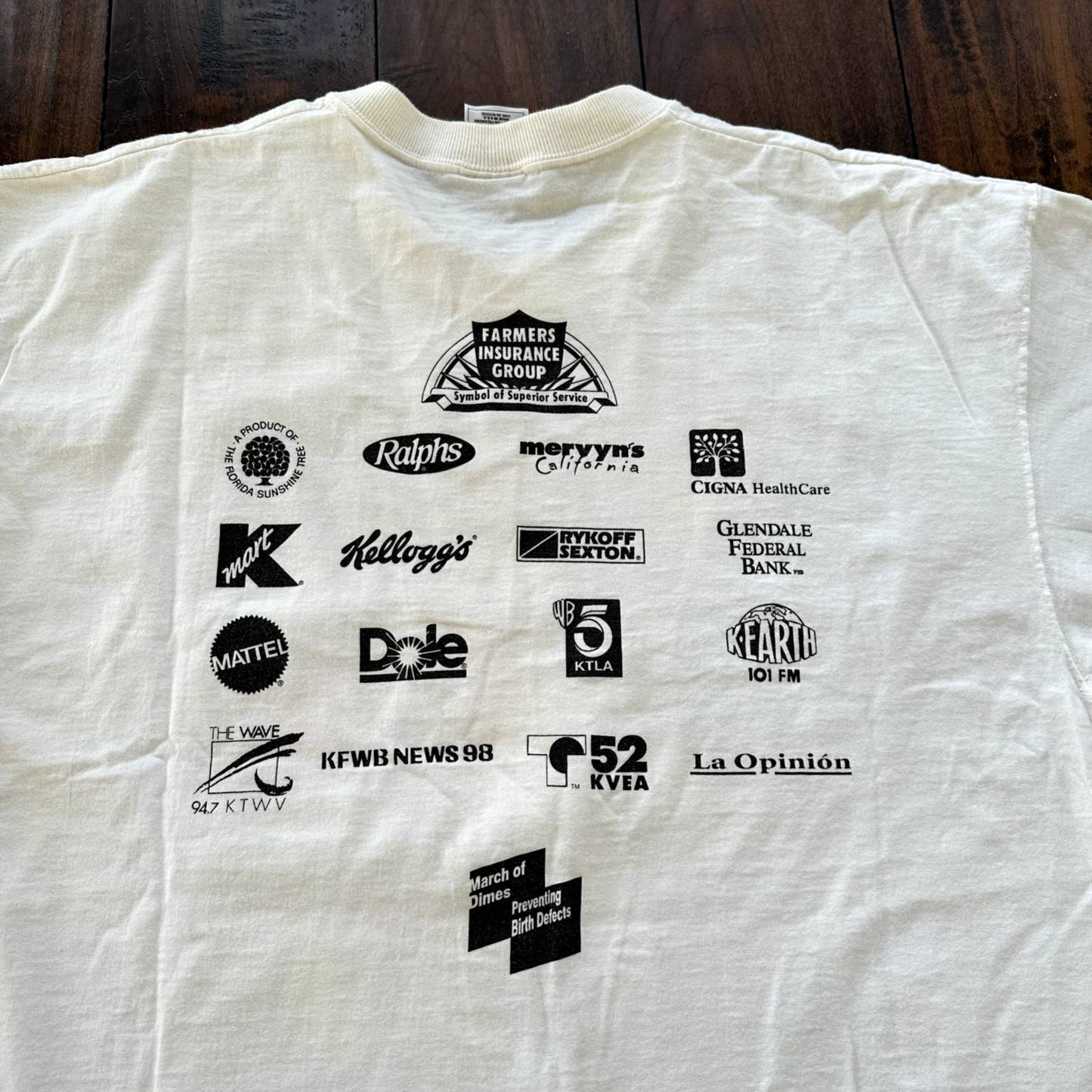 March of Dimes Vintage T Shirt Y2K Love Keith Haring Art Earth Music Band USA