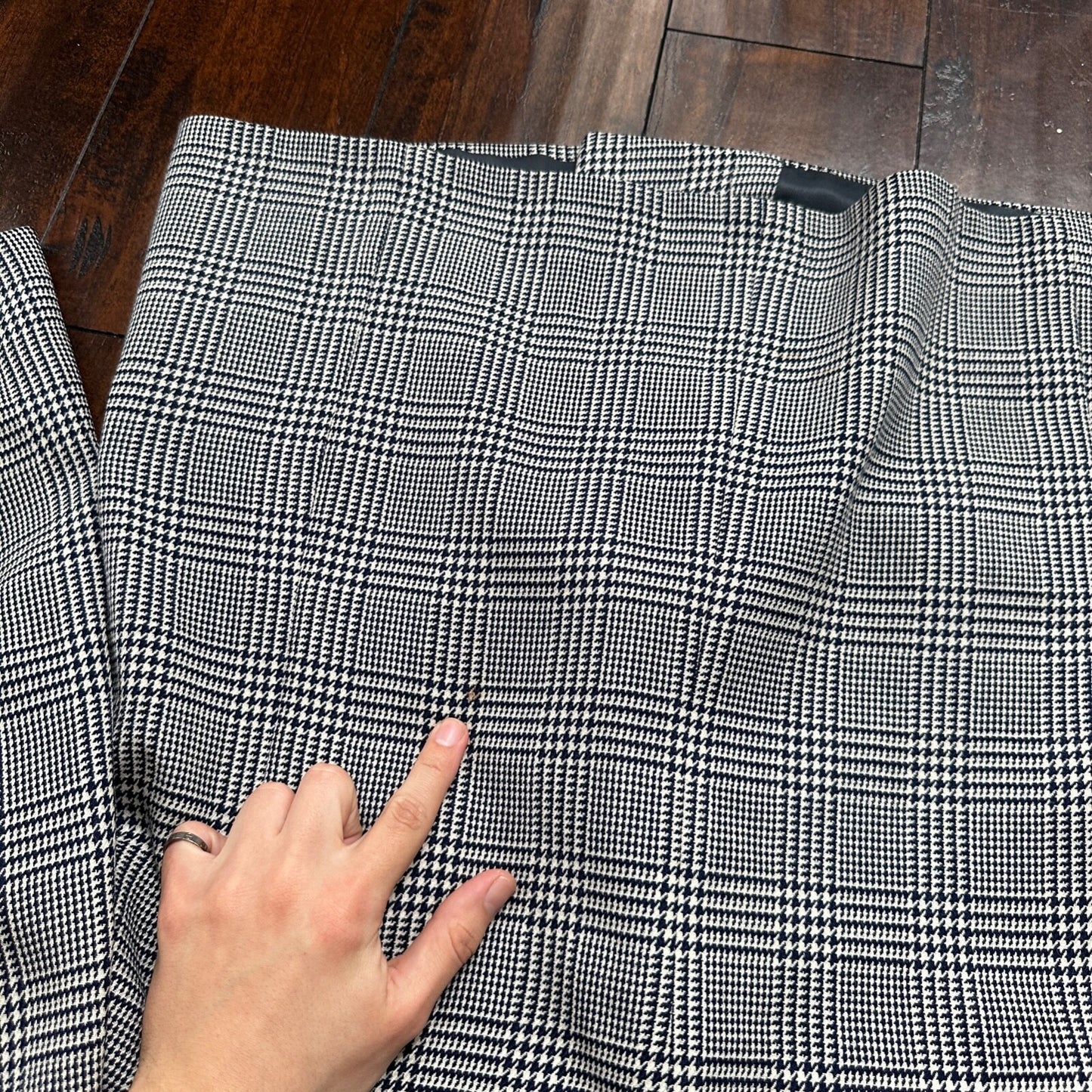 Vintage Cricketeer Womens Nordstrom Double Breasted Blazer Pure Wool 80s Plaid