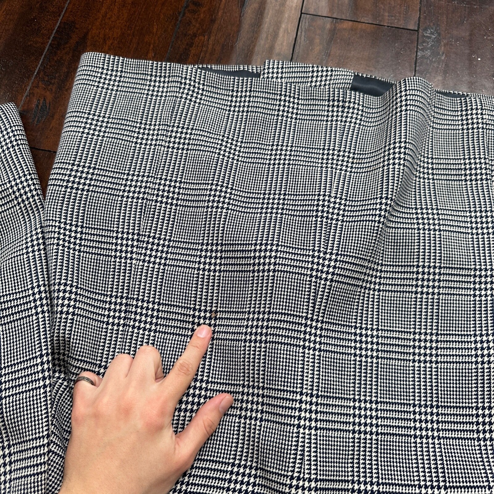 Vintage Cricketeer Womens Nordstrom Double Breasted Blazer Pure Wool 80s Plaid