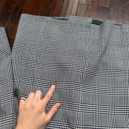 Vintage Cricketeer Womens Nordstrom Double Breasted Blazer Pure Wool 80s Plaid