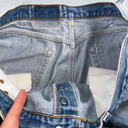 Levis 501 Vintage 90s USA XX Straight Leg Jeans Blue Med Wash 42x32 Act 38x27