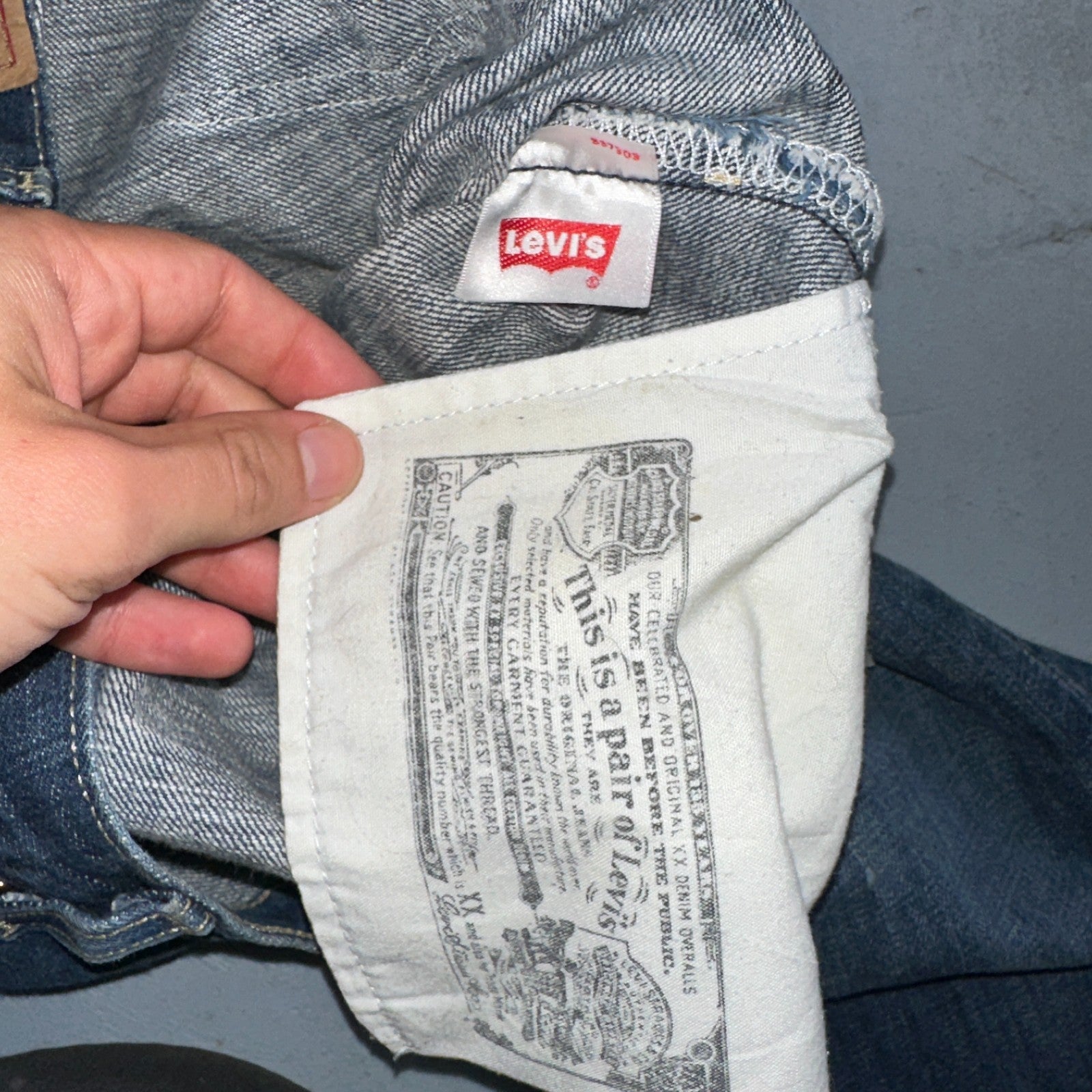 Levis 501 Vintage Y2K XX Straight Leg Jeans Blue Med Wash 38x32 Act 35x29