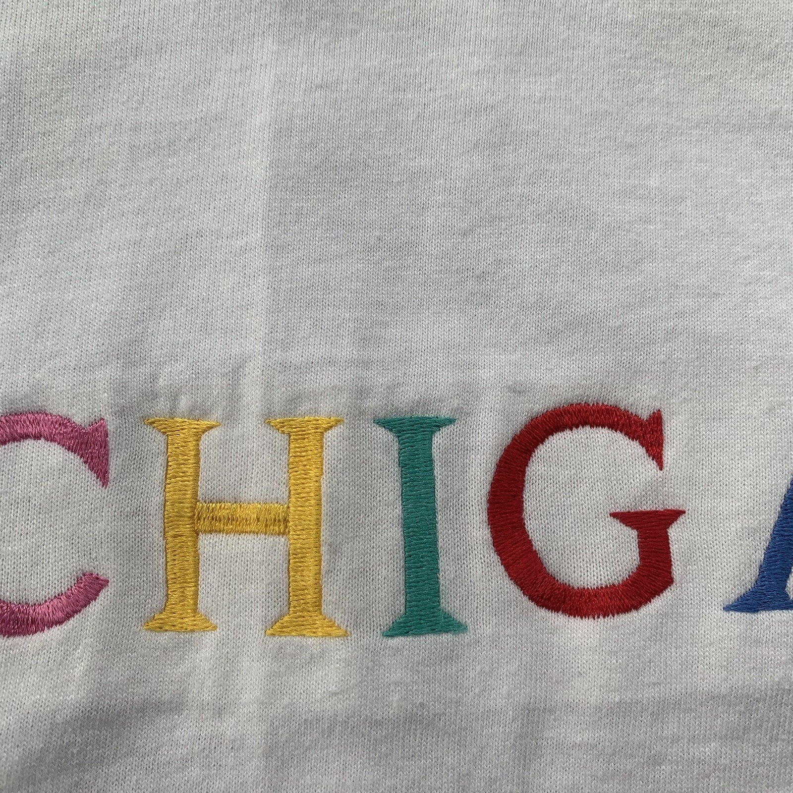 Michigan Vintage T Shirt 90s White FOTL Single Stitch Embroidery Rap Music Cool