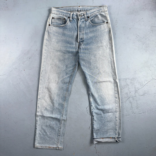Levis 501 Vintage 80s Redline Selvedge USA XX Jeans Light Wash 1980s Act 30x29