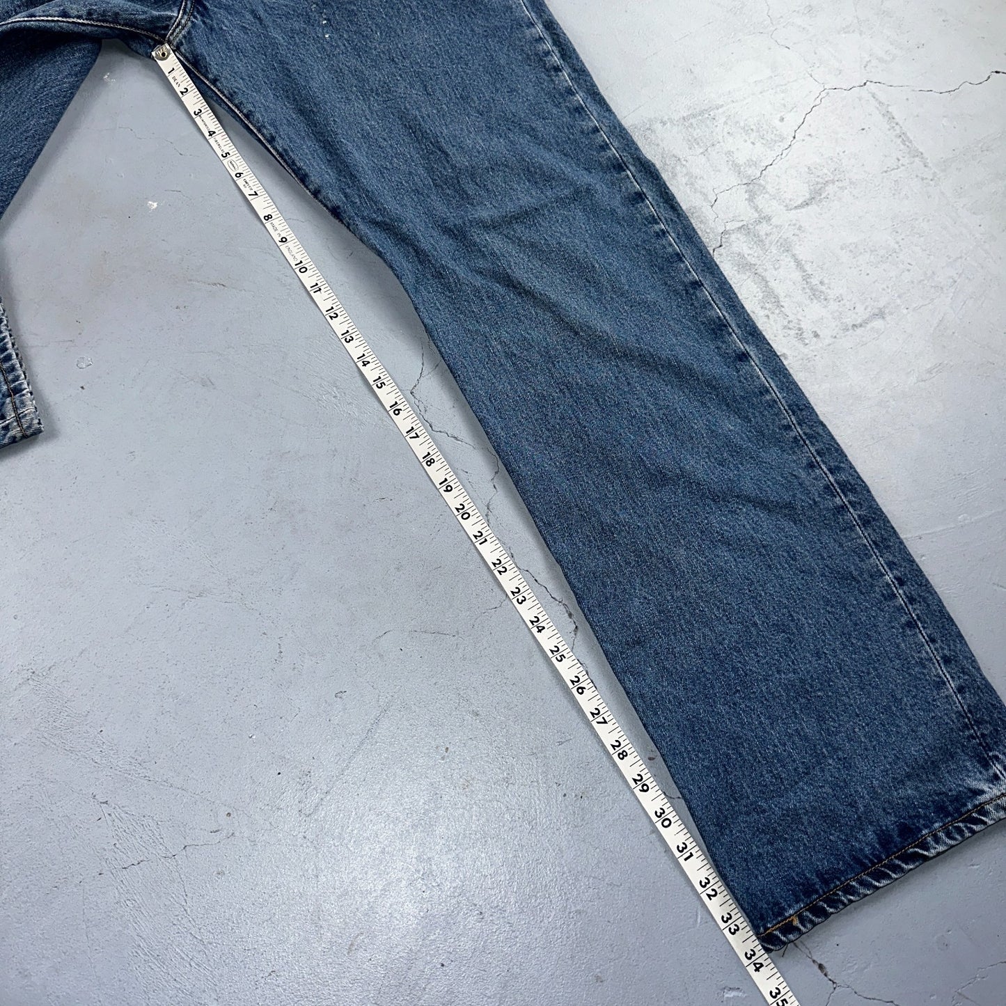 Levis 501 Vintage Y2K 90s XX Straight Leg Jeans Blue Med Wash 38x34 Act 37x33