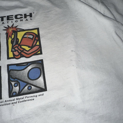 Fabtech Fab Tech International Metal Work Vintage T Shirt Y2K Cool Graphic Iron