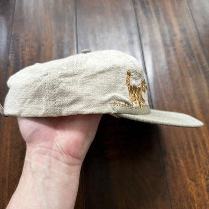 Disney Winnie Pooh and Friends Piglet VTG Hat Cap Snapback 90s USA Beige