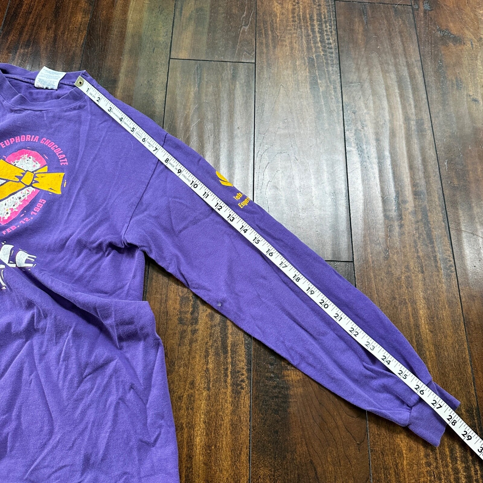 Oregon Truffle Trot Eugene VTG T Shirt Purple Long Sleeve Hanes Love Valentine