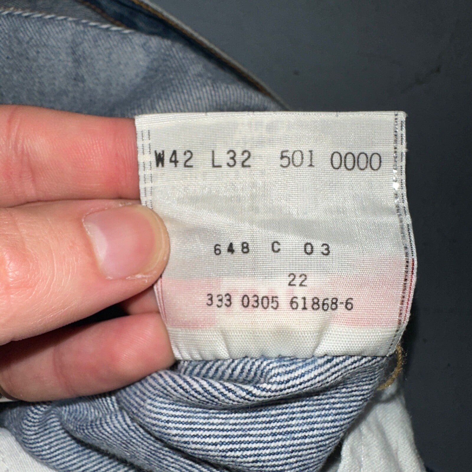 Levis 501 Vintage Y2K XX Straight Leg Jeans Blue Med Wash 42x32 Act 38x28