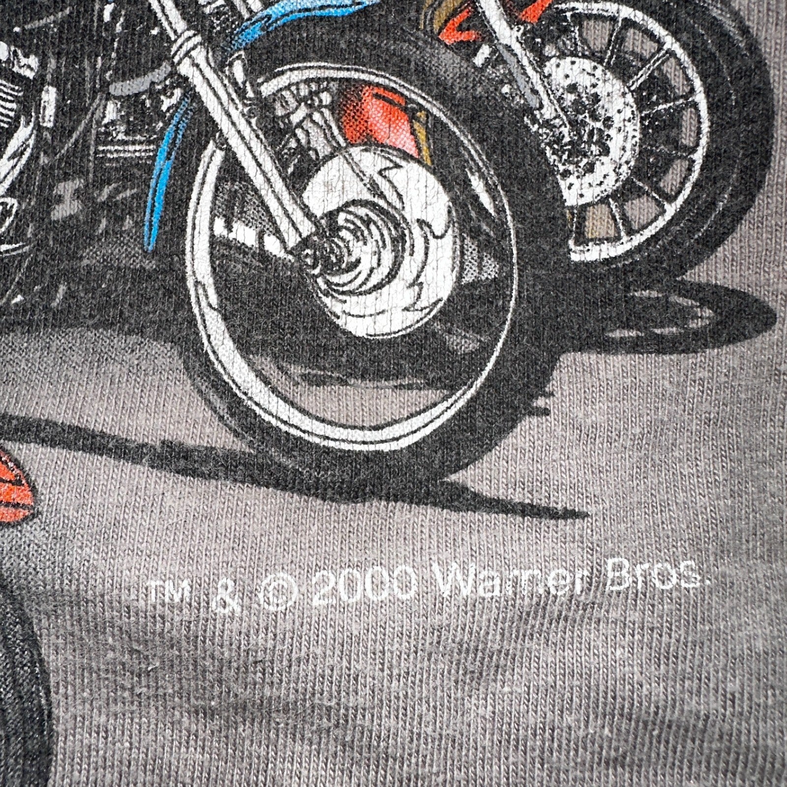 Harley Davidson Looney Tunes Y2K VTG T Shirt Biker York Pennsylvania 2000 Art