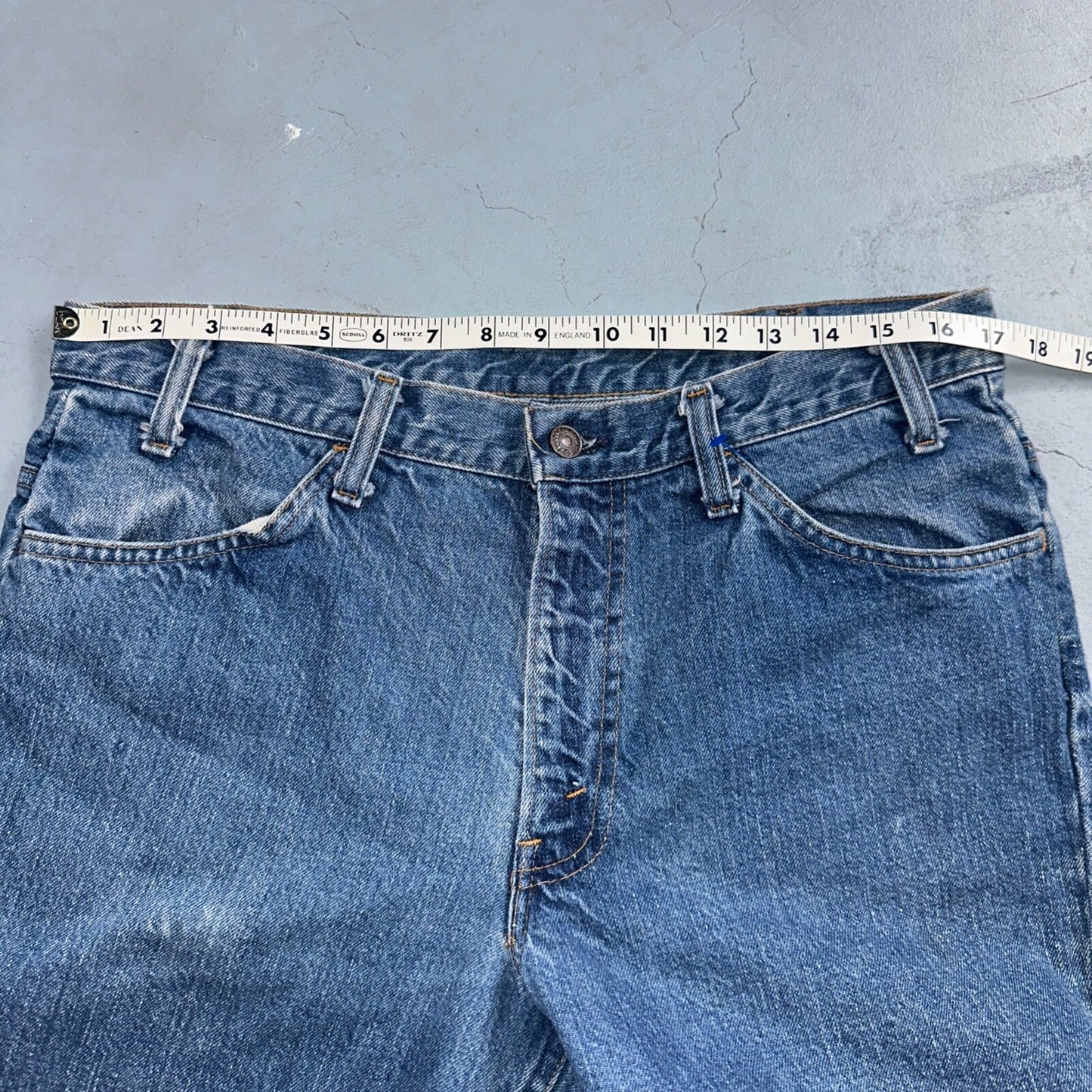 Levis 684 Vintage 70s USA Orange Tab Bootcut Flare Blue Bell Bottom Jeans 34x32