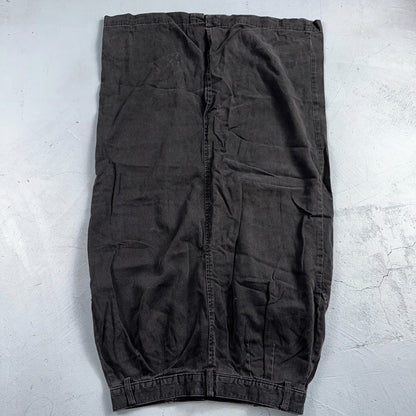 Vintage 90s J Crew Cotton Pencil Skirt 10 Black Front Office Career USA Preppy