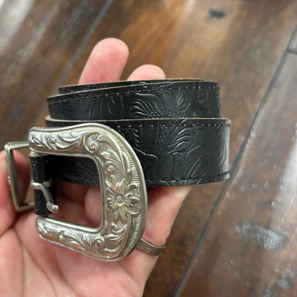 VTG Silver Old Western Ranger Belt Buckle Cowboy Womens? Rockabilly