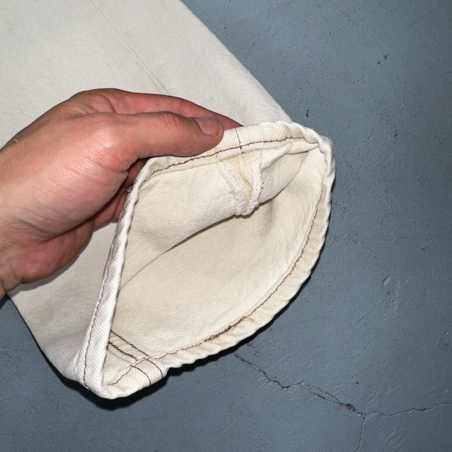 Levis 501 Vintage 90s USA XX Straight Leg Jeans White Light Wash 36x34 Act 34x34