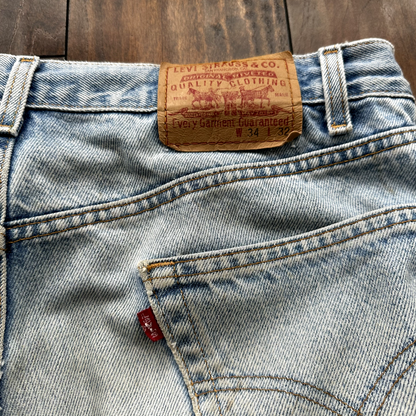 Levis 901 Vintage 90s Straight Leg XX Jeans 34x32 Relaxed Light Wash Act 33x31