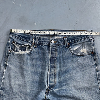Levis 501 Vintage 90s XX Straight Leg Jeans Y2K Light Wash 36x34 Act 33x30