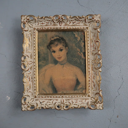 Vintage Garden Party Parisian Lady Print by Cydney Grossman 1950's Art Cute