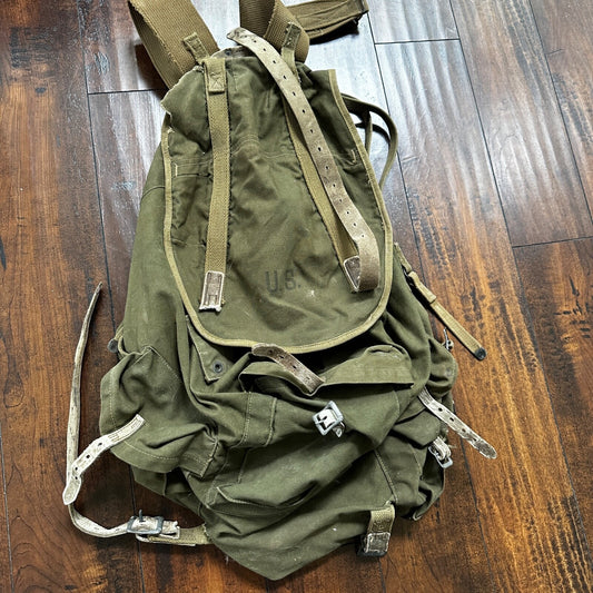 VTG WWII US Army JQD 88B Mountain Div Rucksack Backpack WW2 AVERY 1943