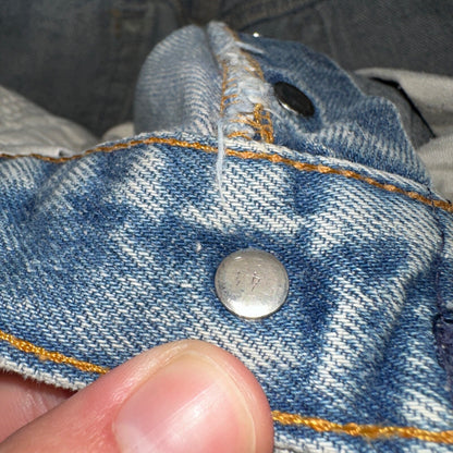 Levis 501 Vintage 90s USA XX Straight Leg Jeans Blue Light Wash 29x32 Act 28x31