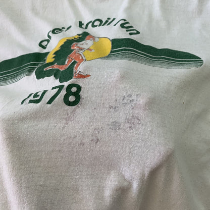 Vintage Nike T Shirt Mens 1978 Pre Trail Run Prefontaine Tee 70s Pinwheel Geisha