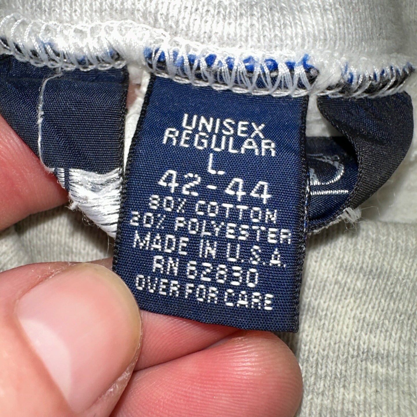 Lands End VTG Mens Large Long Sleeve Gray Turtleneck Shirt USA MADE