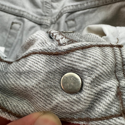 VTG USA Levis 501 Button Fly 90s Tag Jeans 80s 34x30 Act 31x28 Grey Faded White