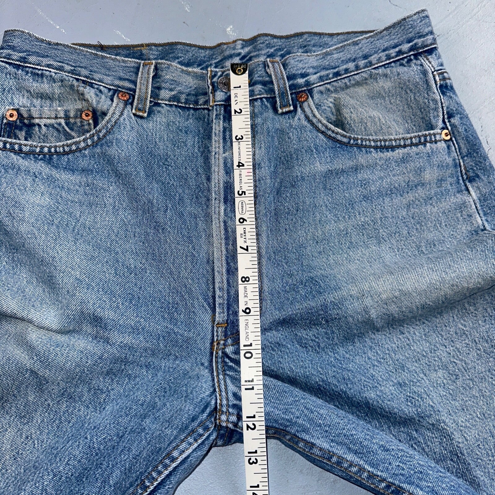 Levis 501 Vintage 90s USA XX Straight Leg Jeans Blue Light Wash 34x36 Act 32x35