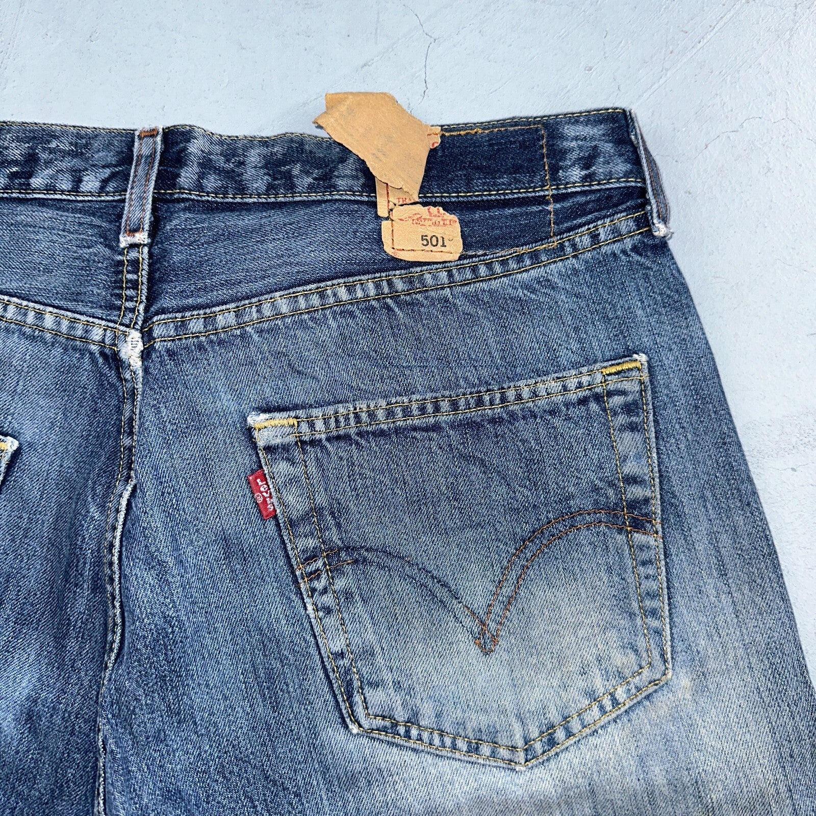 Levis 501 Vintage Y2K XX Straight Leg Jeans Blue Med Wash 33x34 Act 32x31