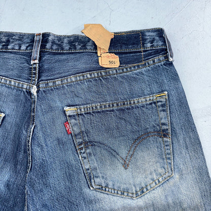 Levis 501 Vintage Y2K XX Straight Leg Jeans Blue Med Wash 33x34 Act 32x31